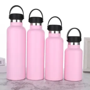 Promotional Sports Bottles Vacuum Insulated Water Bottle Double Walled Stainless Steel Water Bottle with Bamboo Lids EL-TM53